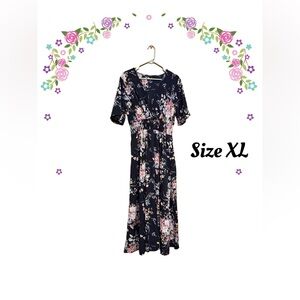 🌸 Romantic Victorian Floral Boho Maxi Dress | XL 🌸